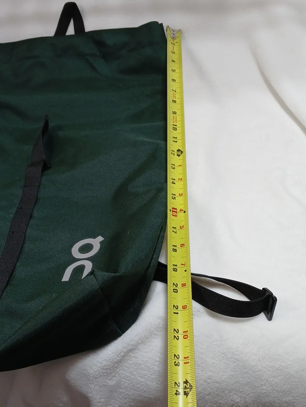 On Running Forest Green Roll-Top Backpack. Unisex